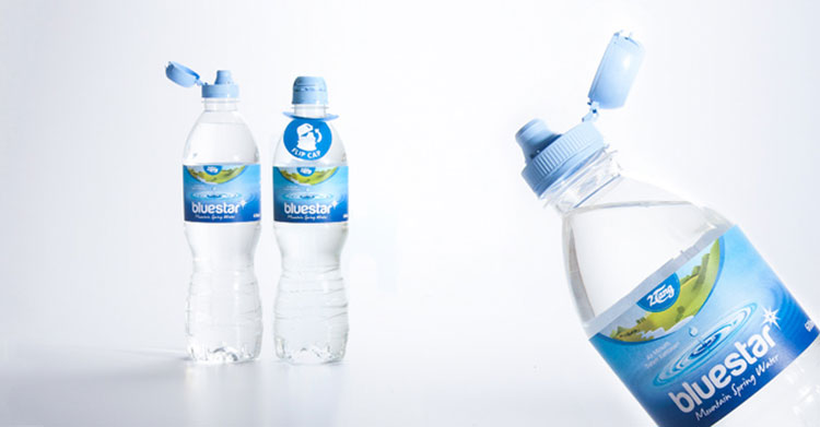 Blue Star Mineral Water Bottle Packaging Design