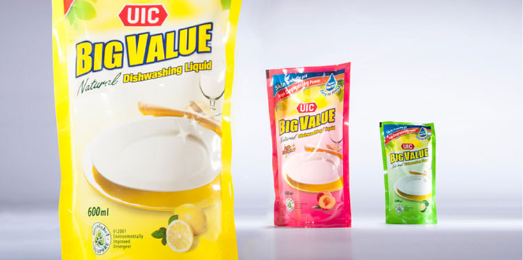 UIC Big Value Dish Washing Liquid Packaging Design